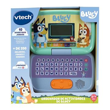 Imagen de Bluey Ordenador de Actividades con Pantalla LCD y 10 Actividades 30 x 7,8 x 33 cm Vtech