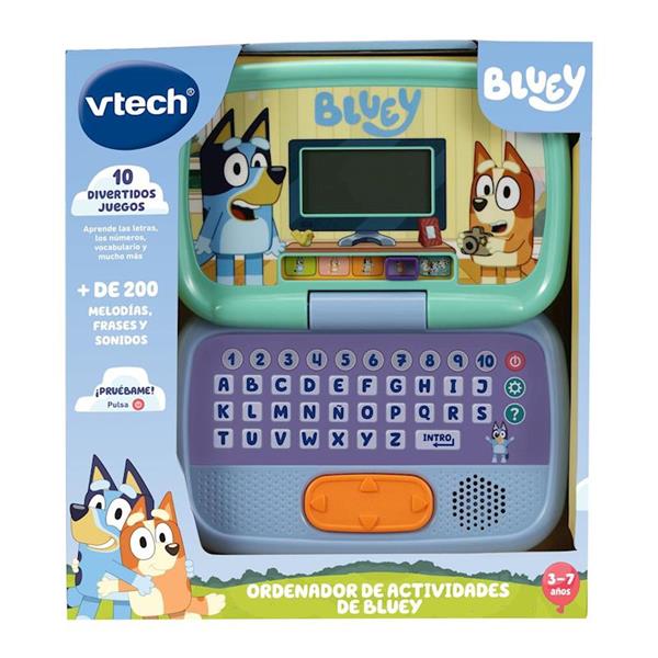 Imagen de Bluey Ordenador de Actividades con Pantalla LCD y 10 Actividades 30 x 7,8 x 33 cm Vtech