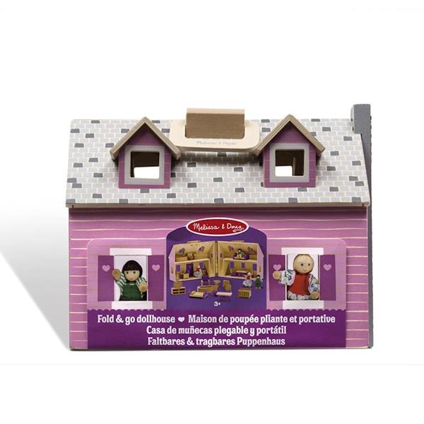 Imagen de Melissa & Doug Casa Muñecas De Madera Plegable