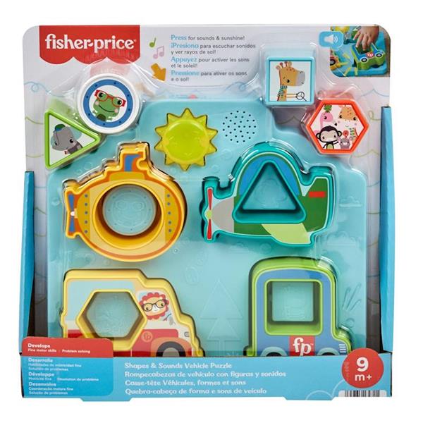 Imagen de Rompecabezas de Vehículos con Formas y Sonidos Mattel Fisher-Price