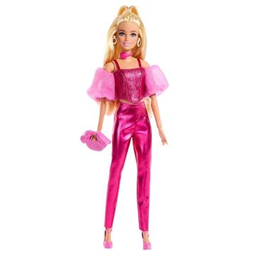 Imagen de Muñeca Barbie Deluxe Metalizada con corset rosa.