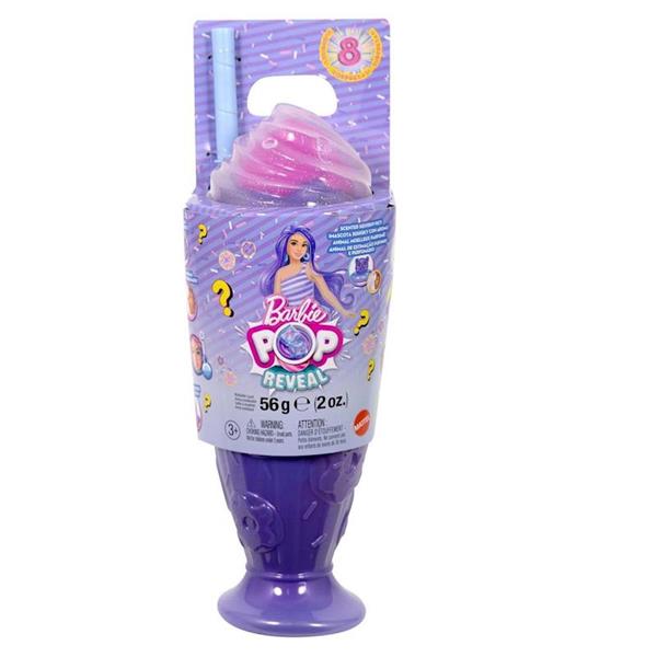 Imagen de Muñeca sorpresa Barbie Pop Reveal con vaso morado. Incluye 8 sorpresas - Modelos surtidos