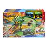 Imagen de Pista Hot Wheels Monster Trucks Sharks vs Dinos Dragon Destruction. Incluye 2 coches. 53,34x60x35,56 cm