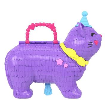 Imagen de Cofre para mini muñecas Gatito piñata Partyland Polly Pocket .Incluye 23 accesorios sorpresa.