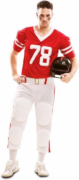 Imagen de Disfraz Adulto Jugador Rugby Rojo Talla M-L Viving Costumes 