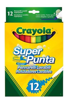 Imagen de 12 Rotuladores Súper Punta Lavables Crayola