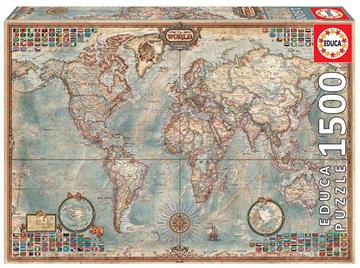 Imagen de Puzzle 1500 piezas El Mundo Mapa Político