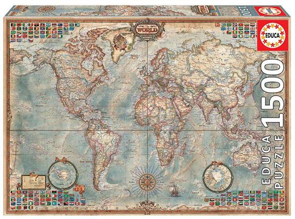 Imagen de Puzzle 1500 piezas El Mundo Mapa Político