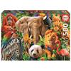 Imagen de Puzzle Collage Animales Salvajes 500 Piezas