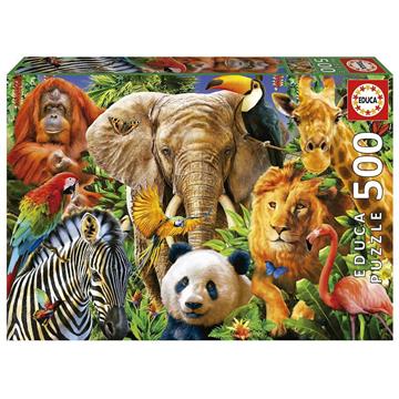 Imagen de Puzzle Collage Animales Salvajes 500 Piezas