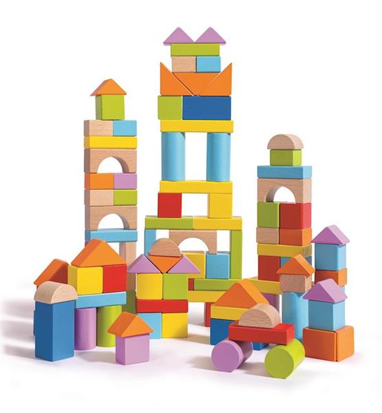 Imagen de Hape Cubo Bloques 101 Bloques Madera