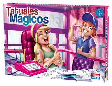 Imagen de Juego de tatuajes magicos caja rosa de Falomir