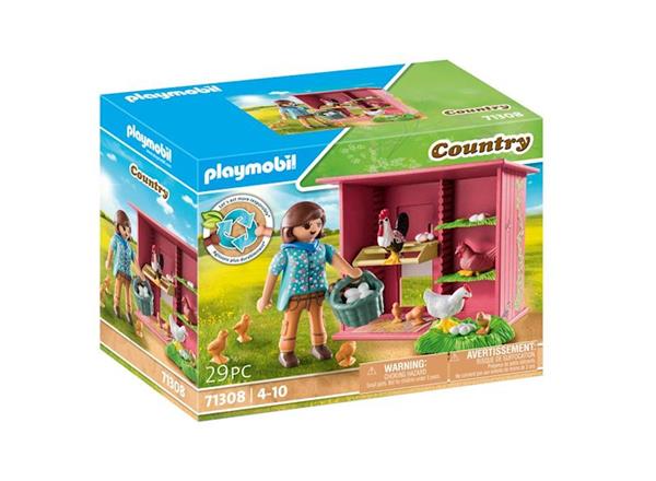 Imagen de PLAYMOBIL Gallinero con Figura Playmobil Country y Accesorios