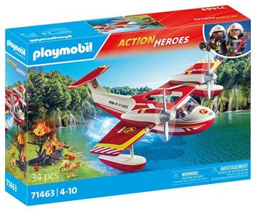 Imagen de Playmobil Action Héroes Hidroavión de Bomberos Misiones de Rescate