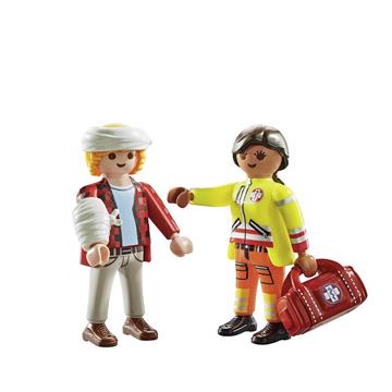 Imagen de Playmobil Duo Pack Paramédico con Paciente y Accesorios
