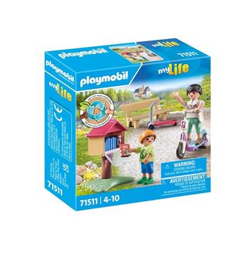 Imagen de PLAYMOBIL My Life Set de Juego 2 Figuras Intercambio de Libros