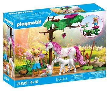 Imagen de Establo mágico unicornio para mamá y potro Playmobil