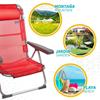 Imagen de Aktive Beach Silla Alta Playa Con Cojín Rojo