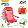 Imagen de Aktive Beach Silla Alta Playa Con Cojín Rojo