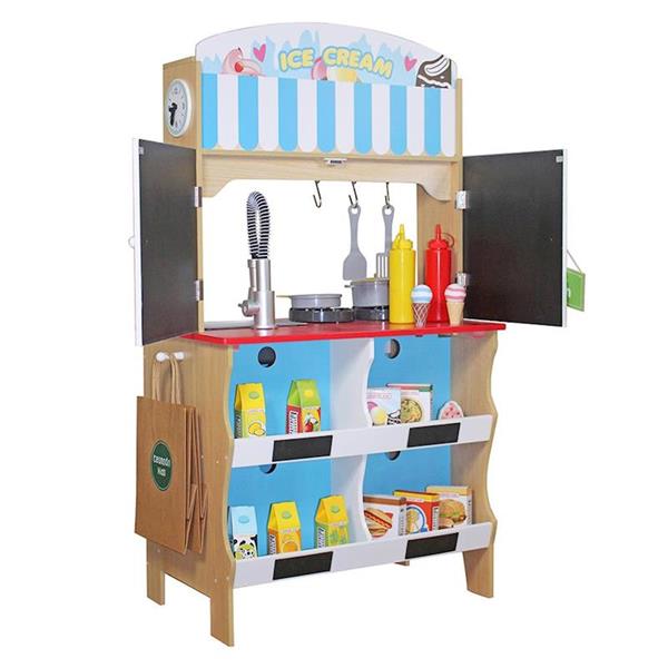 Imagen de Cocina De Madera Con Heladería