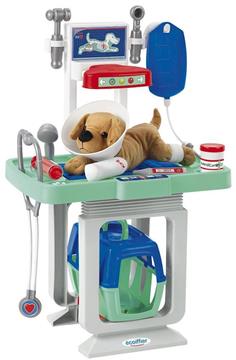 Imagen de Centro Veterinario con perro de peluche y muchos accesorios 28x40x61 cm