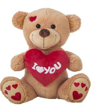 Imagen de Peluche Oso C/Corazón Love Huellas 55Cm.