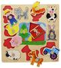 Imagen de Goula Puzzle Encajable Madera Siluetas granja Diset