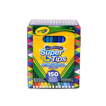 Imagen de Rotuladores Súper Punta Super Tips Lavables 150 unidades 18x14,8x13,5 cm