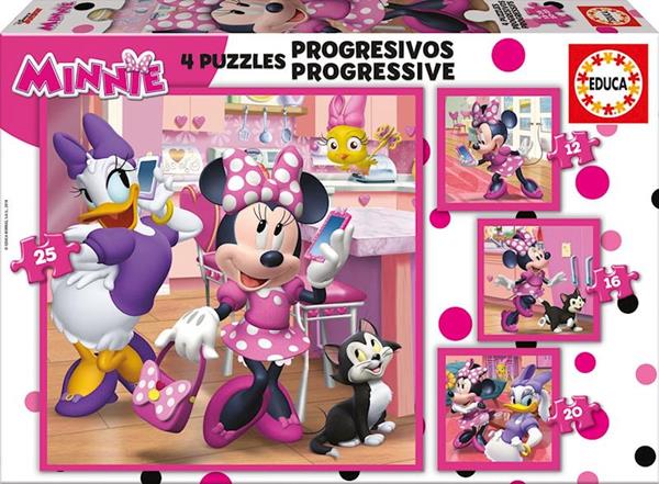 Imagen de Puzzles progresivos Minnie happy helpers de Educa