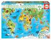 Imagen de Puzzle 150 Mapamundi Animales Educa