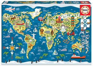 Imagen de Puzzle Mapamundi 200 Piezas