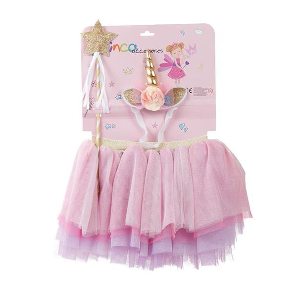 Imagen de Set De Tutú Varita Y Diadema De Unicornio Rosa