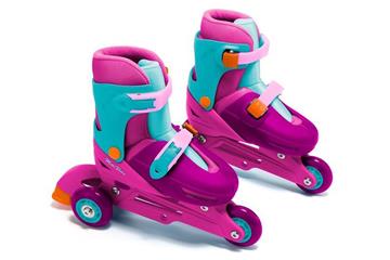 Imagen de Patines 2 en 1 ajustables rosa (Talla 31/34)
