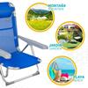 Imagen de Aktive Beach Silla Alta Playa Con Cojín Azul