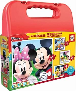 Imagen de 4 Puzzles progresivos Mickey Mouse de Educa