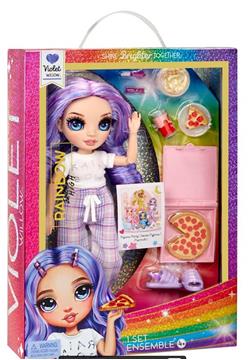 Imagen de Muñeca Violet Rainbow High Junior Fiesta de Pijamas Con Accesorios
