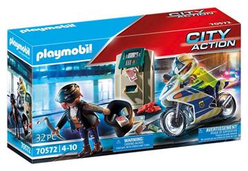 Imagen de Playmobil City Action Moto de Policía Persecución del Ladrón de Dinero