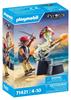 Imagen de Playmobil Figura Artillero Pirata con Elementos que Brillan en la Oscuridad