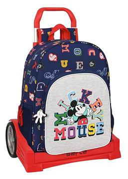 Imagen de Mickey Mouse Mochila con Carro Evolution Safta