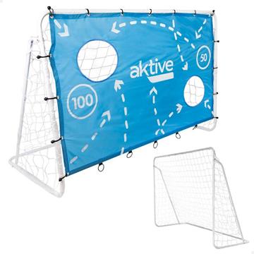 Imagen de Portería de Fútbol de Metal con Lona de Entrenamiento 182X91X122cm Aktive