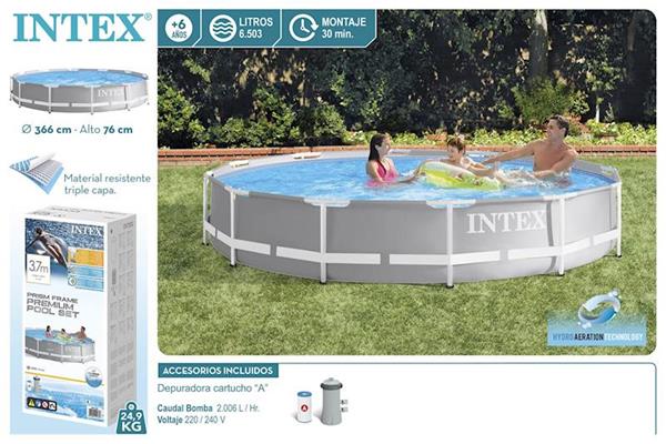Imagen de Piscina Prism Frame 366x76cm Con Depuradora