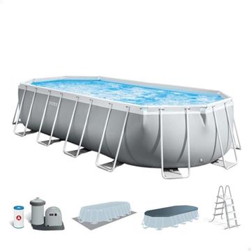 Imagen de Piscina Prism Frame Ovalada Con Depuradora Y Escalera