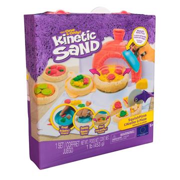 Imagen de Juego Arena moldeable Kinetic Sand Squish Pizza. 27,94x25,4x5,08 cm.