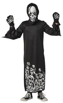 Imagen de Disfraz Skull Siniestro Glow In Dark Inf Infantil Talla L 8-10 Años