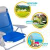 Imagen de Aktive Beach Silla Baja Playa Con Cojín Azul