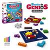 Imagen de Juego Batalla de Genios Original. ¿Quién ganará la batalla de genios? 18 piezas de madera, 14 piezas bloqueadoras 7 dados, 2 tableros y reglas de juego.