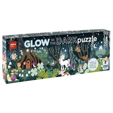 Imagen de Puzzle Glow In The Dark Bosque Mágico fosforescente con 200 Pzas
