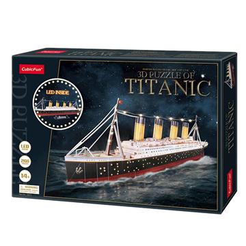 Imagen de Puzzle Titanic con luz led 266 piezas. 88 cm de anchura.