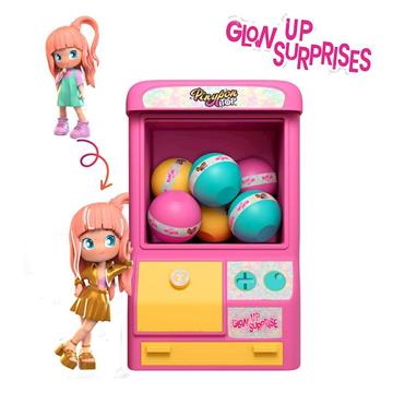 Imagen de Figura Pinypon Top Glow-up Surprise 11 cm. Una máquina de vending y las bolas sorpresa.