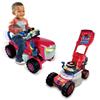 Imagen de Triciclo 2 en 1 convertible en tractor y cortacésped rojo 55x15x38 cm